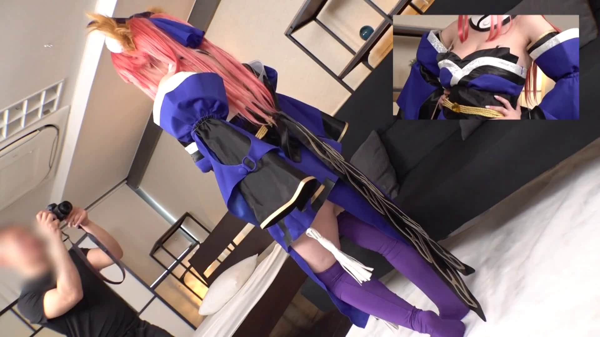  フォロワー30万人間近！最強111cmの敏感mカップ良妻狐コスでむっつりなyちゃんに生中出し！ - 1of5